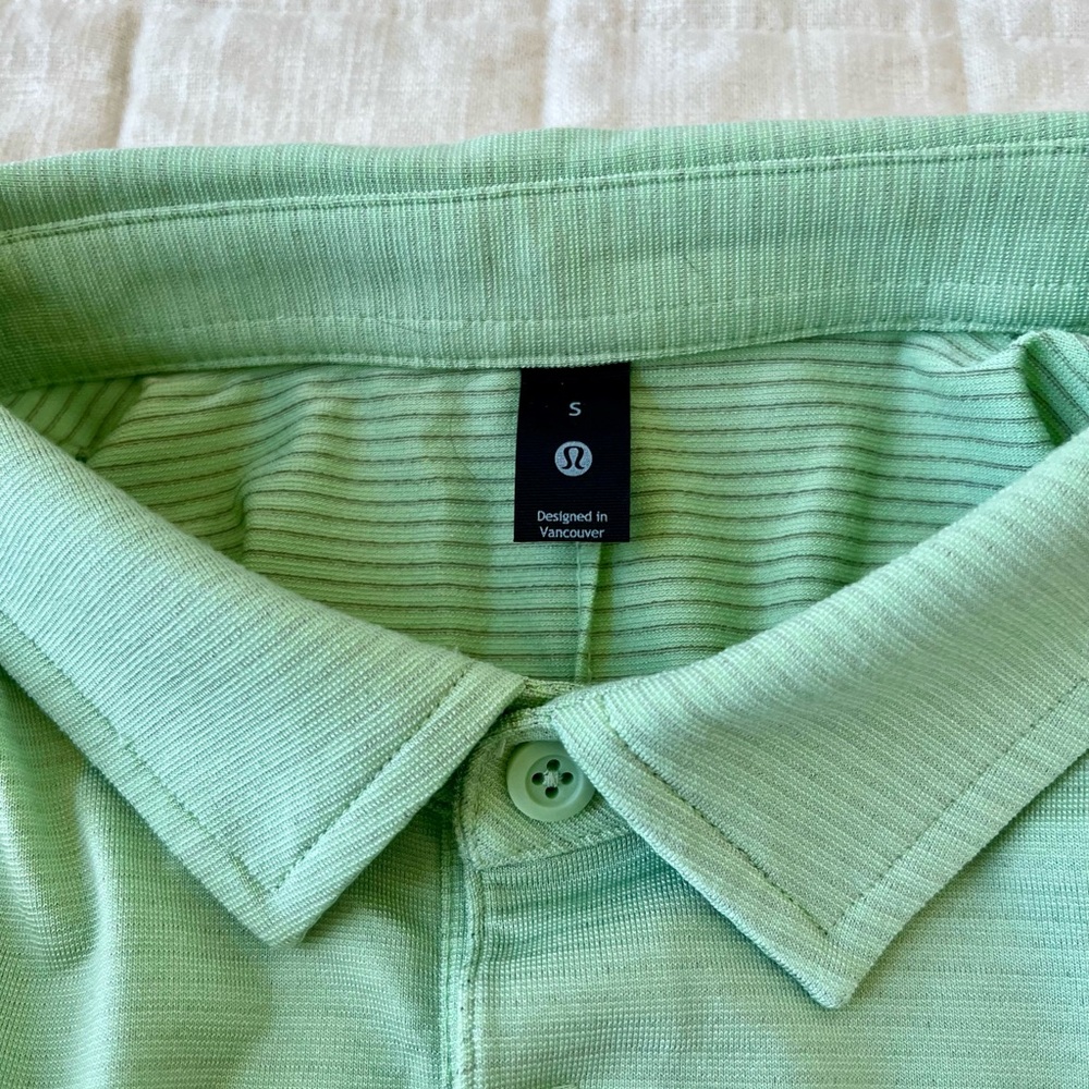 Lululemon Evolution Polo, Creamy Mint, Small; Exc… - image 4